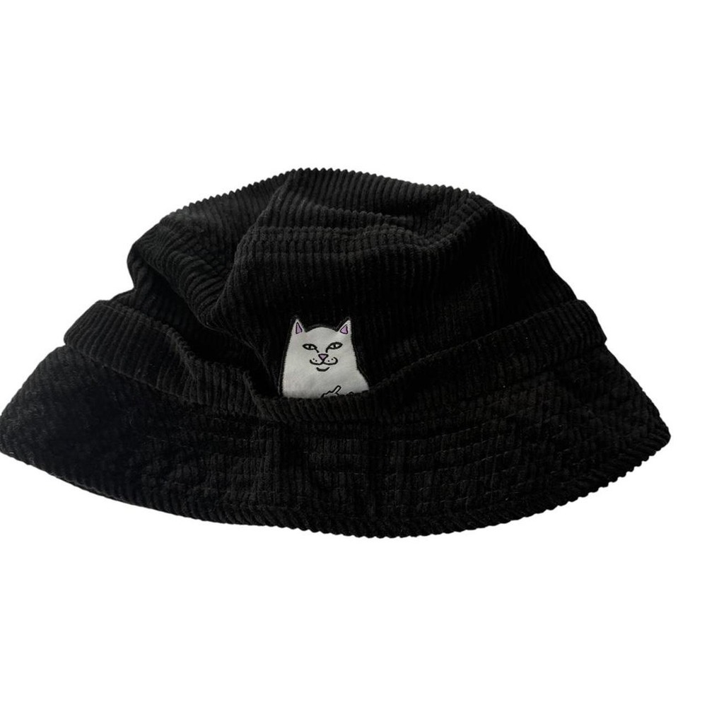 RipNDip Lord Nermal Black Corduroy Bucket Hat